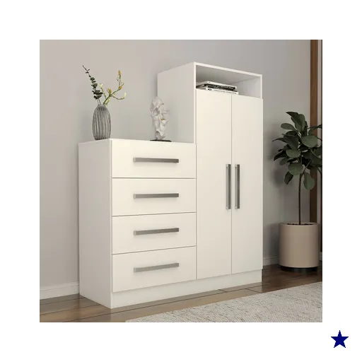 Cômoda Vitória Avanti 2 Portas 4 Gavetas Branco - Panorama Móveis