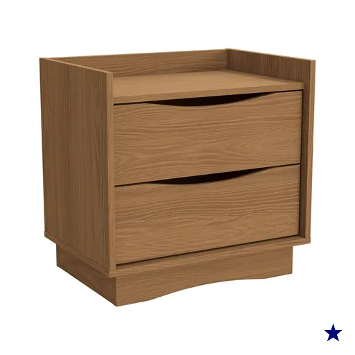 Mesa de Cabeceira 2 Gavetas 54 cm M261 Canela Kappesberg