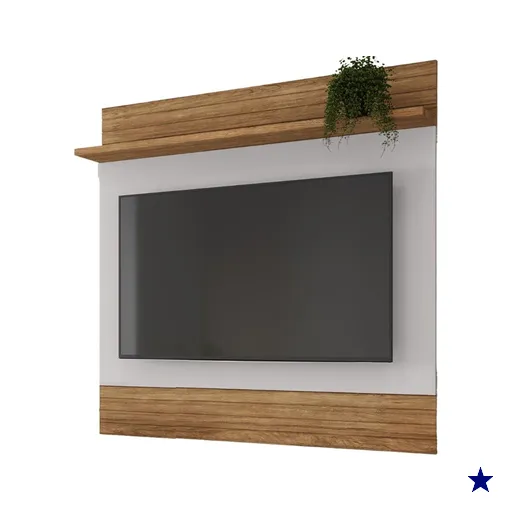Painel Suspenso Tv 55 Pol 136 cm Guaruja Cinamomo Off White BECHARA