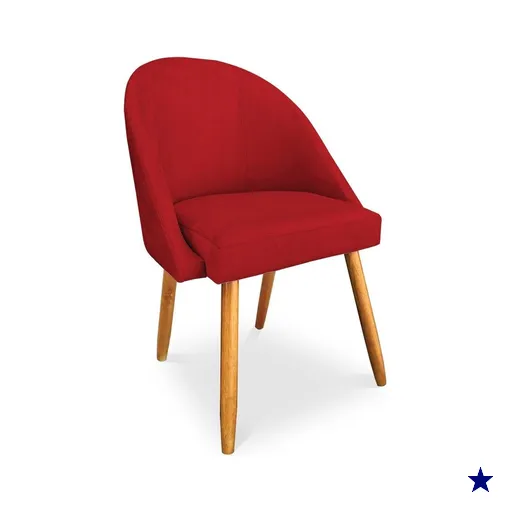 Cadeira de Jantar Bela Suede Pés Palito Castanho - Pallazio