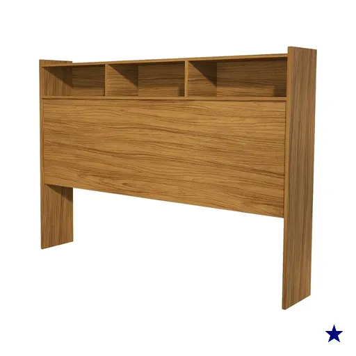 Cabeceira Queen 3 Nichos MDF 165 cm Melissa Nature Decmade