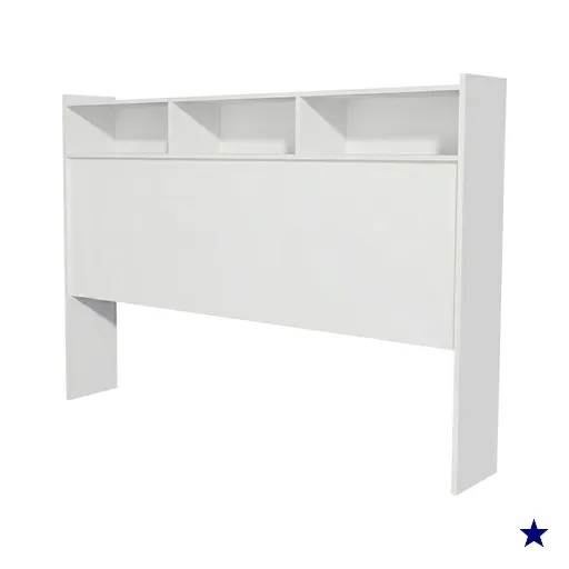Cabeceira Queen 3 Nichos MDF 165 cm Melissa Branco Decmade