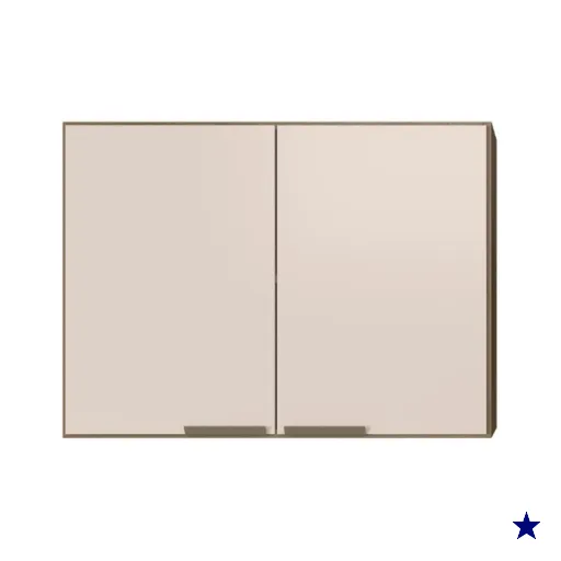 Armario Aereo 80 cm 2 Portas Etna Carvalho Oak Off White POLIMAN