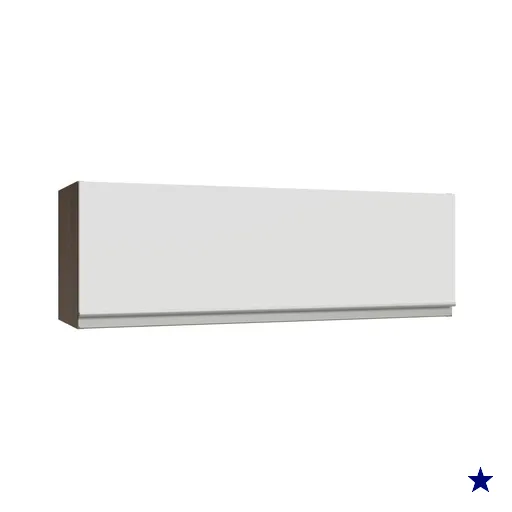 Armário Aéreo 100 cm 1 Porta Basculante Rustic/Branco Glamy Madesa