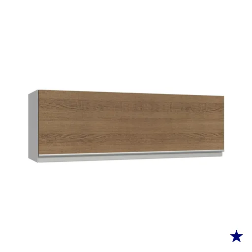 Armário Aéreo 100 cm 1 Porta Basculante Branco/Rustic Glamy Madesa