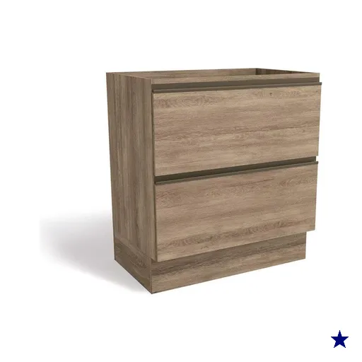Balcão de Cozinha Gabinete Maxxi G755 c/ 2 Gavetas s/Tampo 80cm Nogal -…