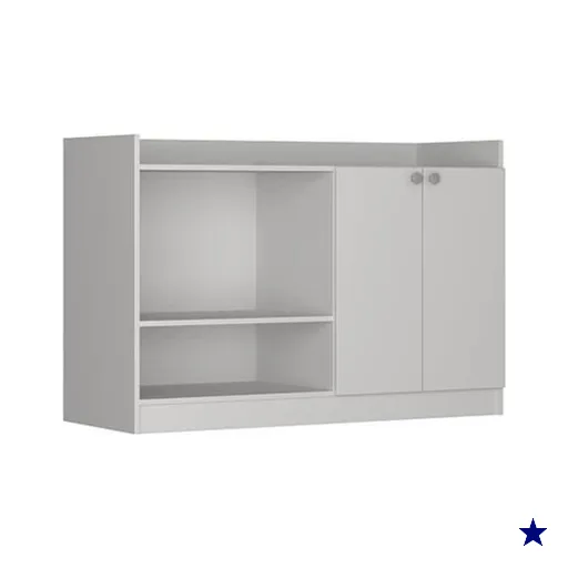 Balcão para Forno e Microondas 2 Portas Nova Mobile Branco