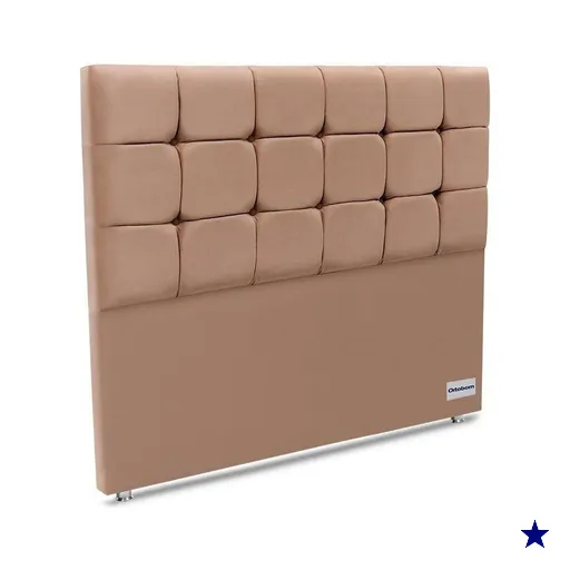 Cabeceira Cama Box Estofada Piave Linho Casal - Linho Bege - Ortobom