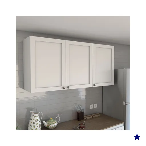 Armário Aéreo Cozinha Essenza 3 Portas 100% Mdf Branco Fosco - Panorama…