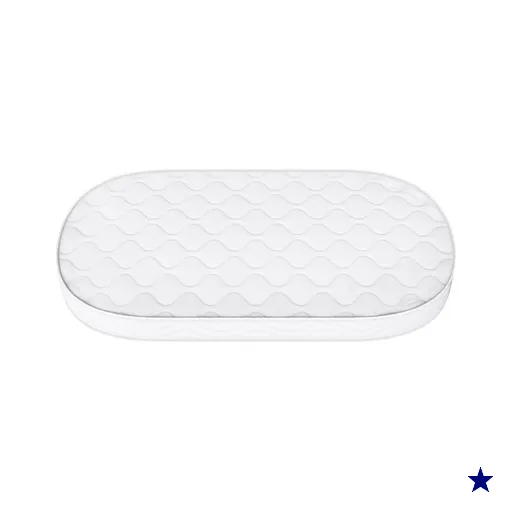 Colchão para Berço Oval Wave 130x70x10cm D18 Ortobom CR35374 Branco