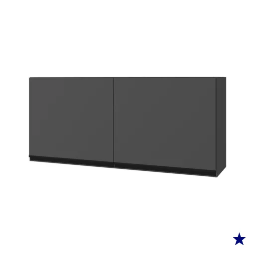Armário de Cozinha Aéreo com 2 Portas 120cm Milano Multimóveis MP2390 Cinza
