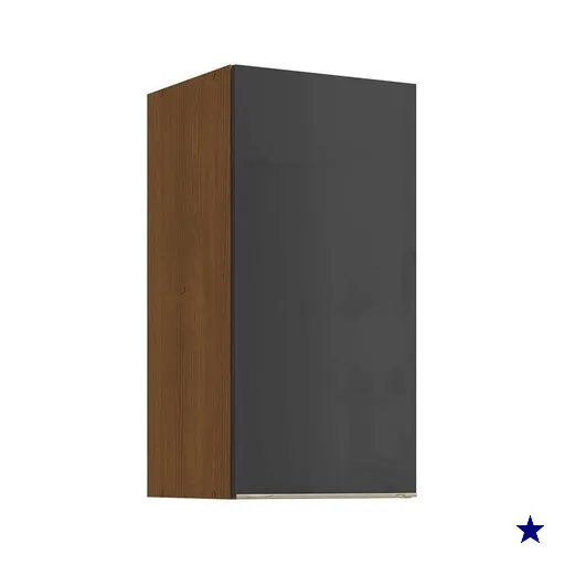 Armário Cozinha Vibra T642 c/ 1 Porta 40cm Canela/Grafite Lacca - Kappesberg
