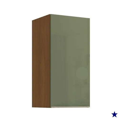 Armário Cozinha Modulado Vibra T642 c/ 1 Porta 40cm Canela/Verde Pistache…