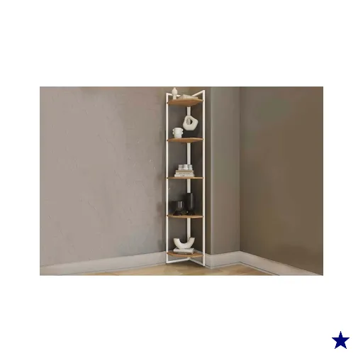 Prateleira Quarto Casal Industrial LI022 Canela/Branco - Kappesberg