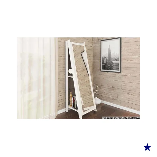 Multiuso Quarto Casal Espelho RT 3083 Branco - Movelbento