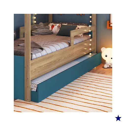 Cama Auxiliar para Beliche Azul Secreto