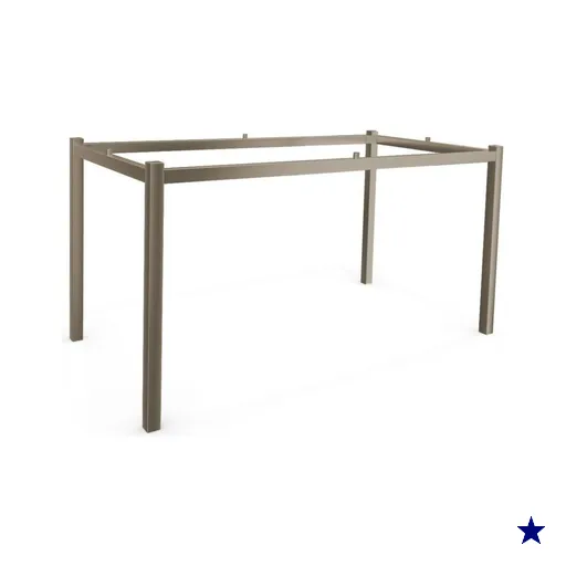 Base de Mesa p/ Cozinha Reno M001 Aço s/ Tampo Niquel - Kappesberg