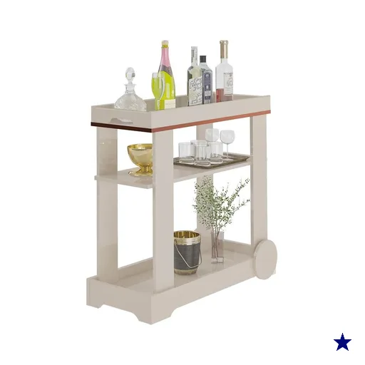 Carrinho Bar Rose Off White