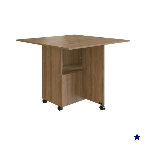 Mesa com Tampo Dobrável Berlim Mel Nova Móbile 73x90x90cm