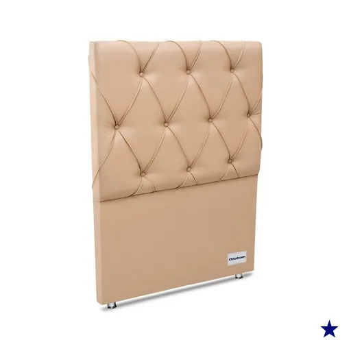 Cabeceira Cama Box Estofada Murat Facto Clean Solteiro - Courano Bege - Ortobom