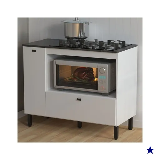 Balcão de Cozinha para Cooktop 99,7 Cm 2 Portas Bl3316 Branco - Tecno Mobili
