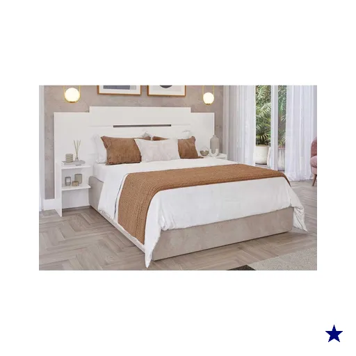 Cabeceira Cama Box Madeirado Solteiro/Casal/Queen Mila Off White - Panan