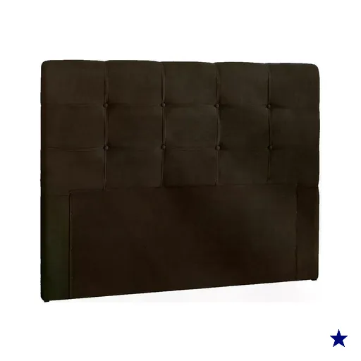 Cabeceira Queen 160cm Daiana Suede Marrom ID Milani Store