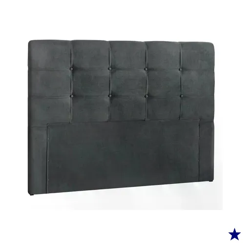 Cabeceira Queen 160cm Daiana Suede Cinza ID Milani Store