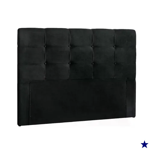 Cabeceira Queen 160cm Daiana Suede Preto ID Milani Store