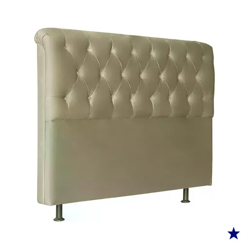 Cabeceira Solteiro 90cm Emilia Suede Taupe ID Milani Store