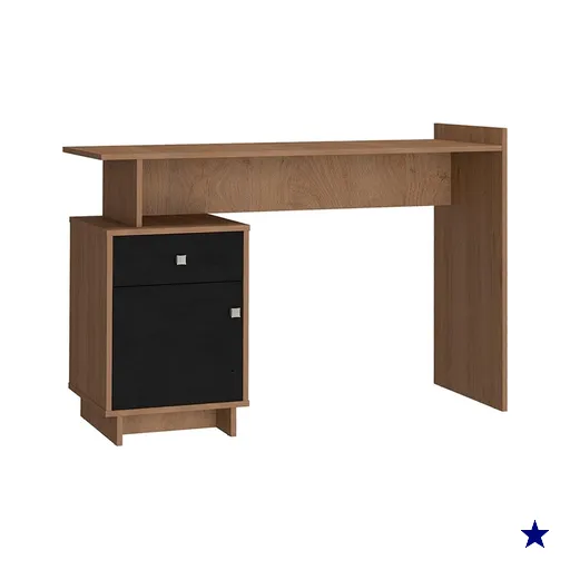 Escrivaninha Mesa Escritorio 1 Porta e 1 Gaveta B33 Mell Preto NOVAM