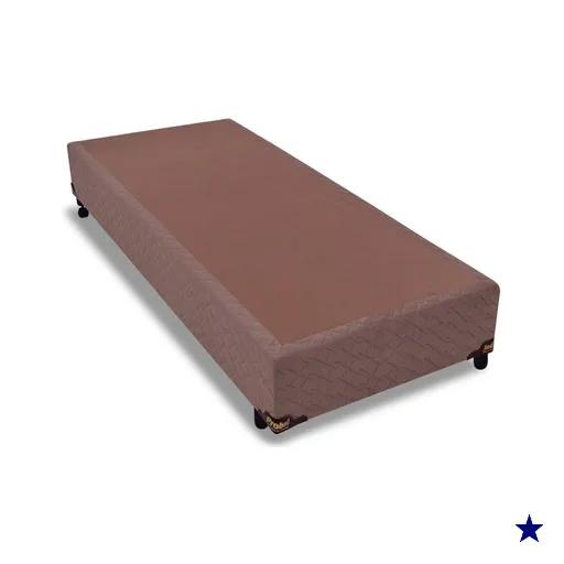 Cama Box Base Universal Solteiro Suede Brown (88x188x25) - Probel