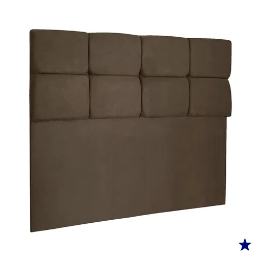 Cabeceira Casal 1,40m Nina Suede Marrom - Pallazio