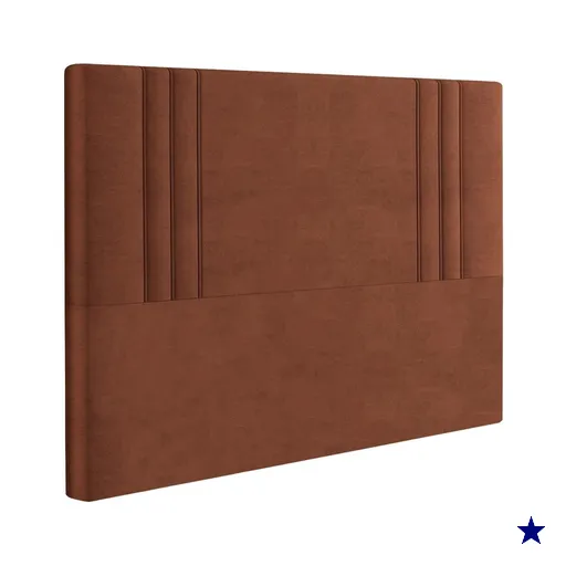 Cabeceira Casal 138 cm London Veludo Terracota Soon