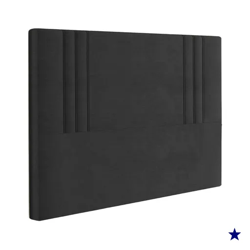 Cabeceira Casal 138 cm London Veludo Preto Soon