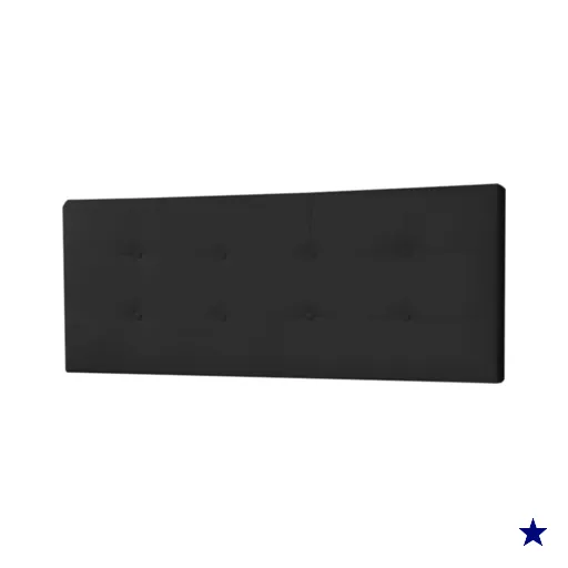 Cabeceira Painel King 1,95m Berlim Suede Preto - Pallazio