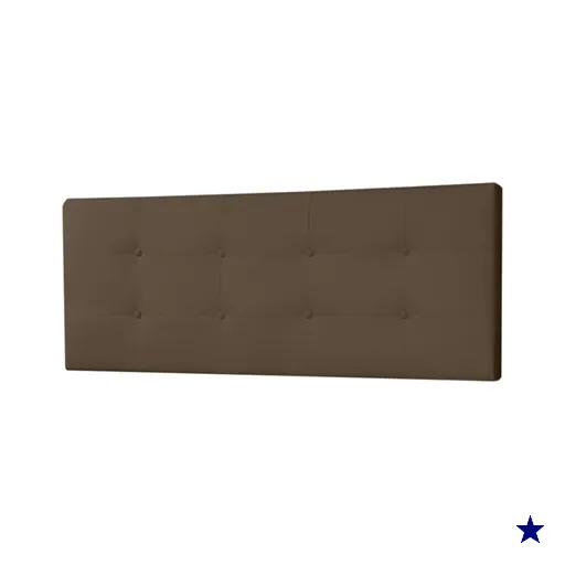 Cabeceira Painel King 1,95m Berlim Suede Marrom - Pallazio