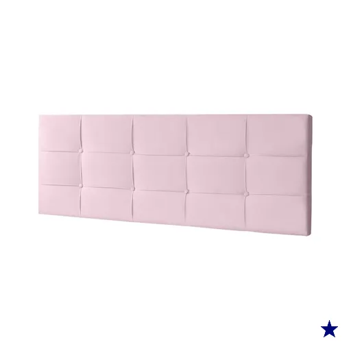 Cabeceira Painel King 1,95m Roma Suede Rosa Bebê - Pallazio