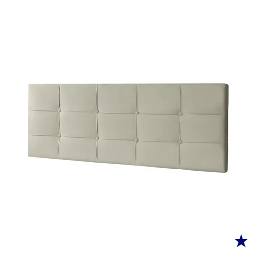 Cabeceira Painel King 1,95m Roma Suede Bege - Pallazio