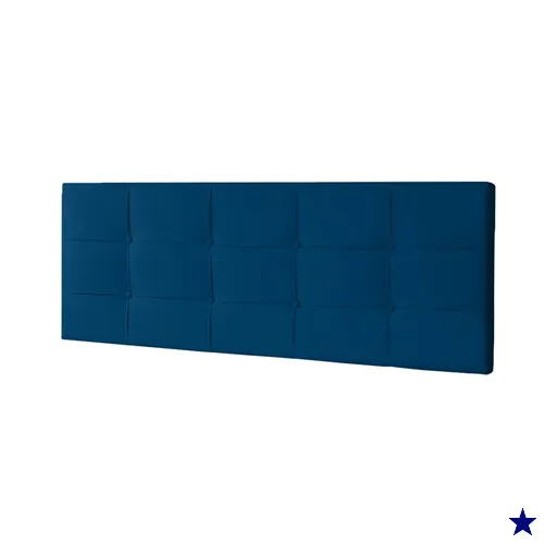 Cabeceira Painel King 1,95m Roma Suede Azul Marinho - Pallazio
