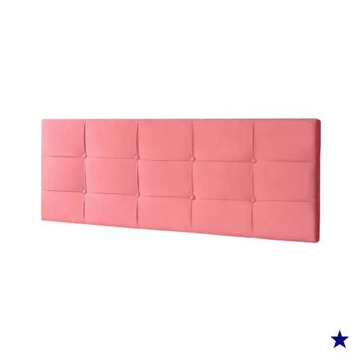 Cabeceira Painel King 1,95m Roma Suede Rosa - Pallazio