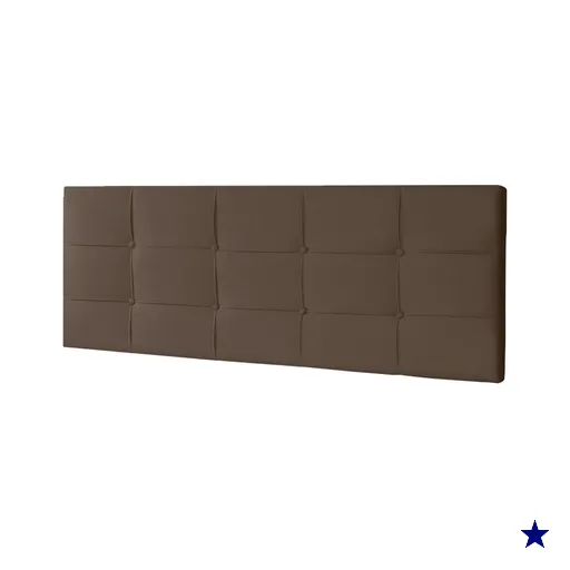 Cabeceira Painel King 1,95m Roma Suede Marrom - Pallazio