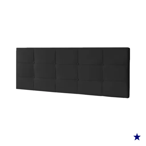 Cabeceira Painel King 1,95m Roma Suede Preto - Pallazio