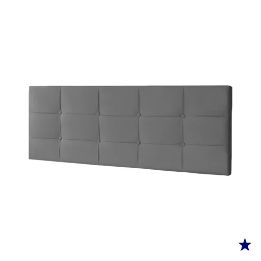Cabeceira Painel King 1,95m Roma Suede Cinza - Pallazio