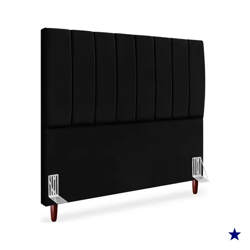 Cabeceira Queen 160cm Arlla Suede Preto RM