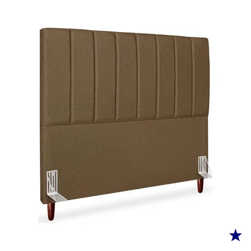 Cabeceira Casal 140cm Arlla Linho Marrom RM