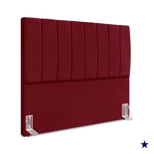 Cabeceira Casal 140cm Allia Suede Vinho RM