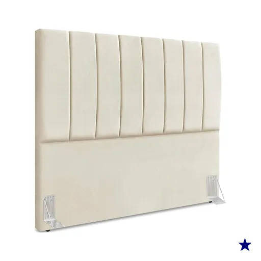 Cabeceira Casal 140cm Allia Suede Bege RM