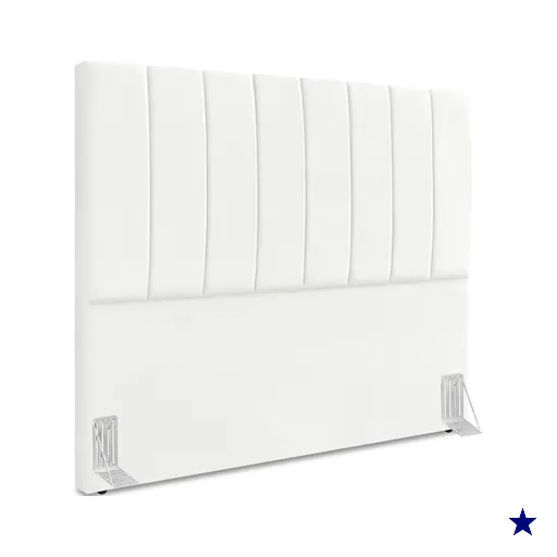 Cabeceira Casal 140cm Allia Suede Branco RM