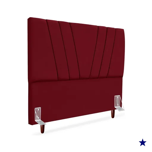 Cabeceira Queen 160cm Bell Suede Vinho RM